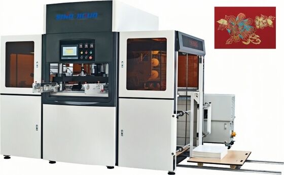 comprare Precisione di timbrazione a caldo in foglio di ± 0,1 mm Macchina automatica di timbrazione a caldo in foglio per scatole di imballaggio regalo online manufacture