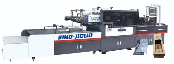 JIGUO TC-1250Q Full Servo Intrlligent Corner Cutting and Line Pressing Window Machine,Film Sheet Thickness (mm):0.03-0.3mm,V Cutting Max. Velocità di lavoro:15000+ s/h (Corner Cutting & increasing jobs)